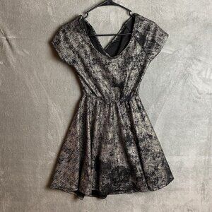 Rolla Coaster Womens Small Gold and Black Dress